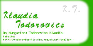 klaudia todorovics business card